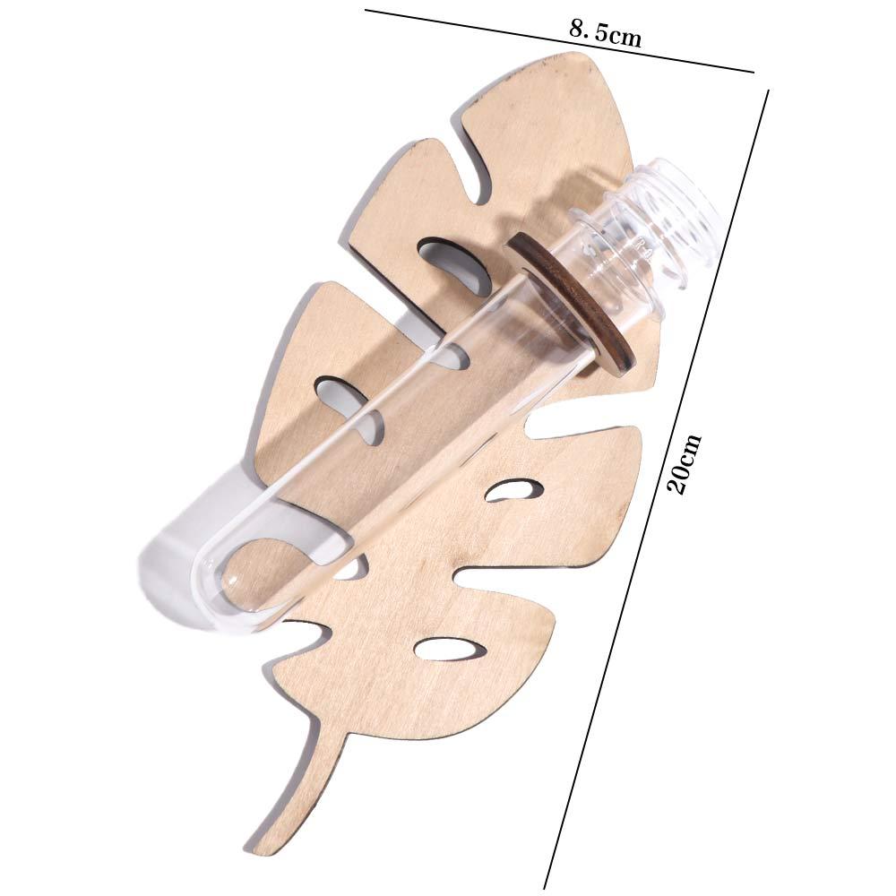 Подставка для хранения растений Гидропонная ваза Деревянная подвесная кашпо Настенная ваза Домашний/Офисный декор