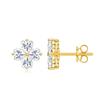 Fashionable 925 Sterling Silver Heart Cut Moissanite Clover for Women Anniversary Wedding Engagement Earrings