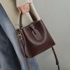 Bucket Bag Women'S Bag Autumn And Winter Leather Shoulder Handbag Large Capacity Fashion Commuter Messenger Bag