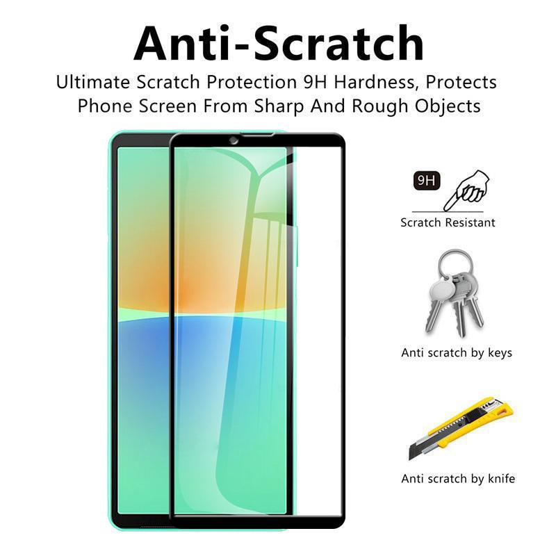 1 шт. Для Sony Xperia 1 5 10 II III IV V VI VII Стекло Полное покрытие Защитная пленка для экрана Закаленное стекло