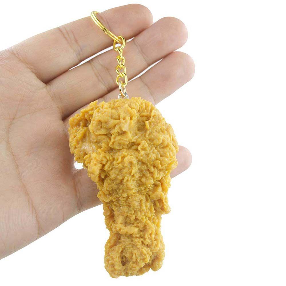 French Fries Fried Chicken Around Key Rings Food Pendant Key Chains Imitation Food Keychains