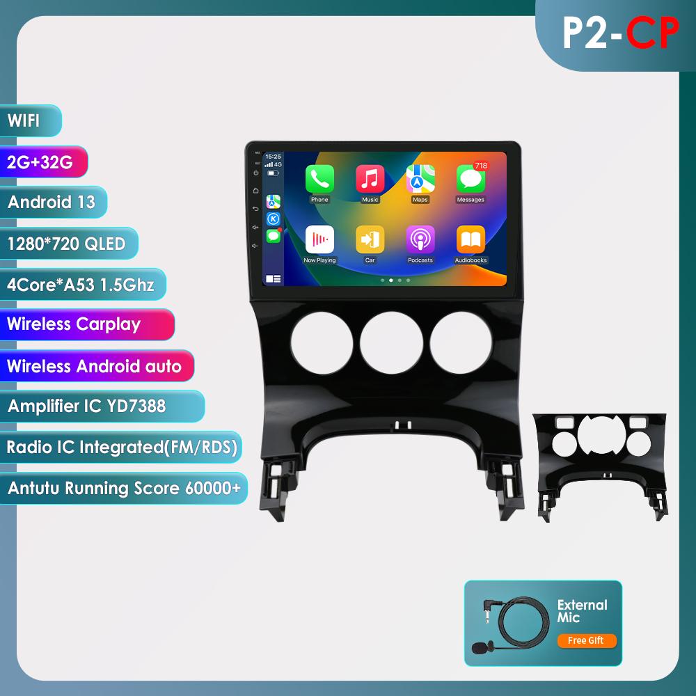 OSSURET 2din Android Автомагнитола для Peugeot 3008 AT MT 2009 - 2015 Автомобильный Радиоприемник Мультимедиа Видео Плеер GPS Navi Головное Устройство Carplay Интеллектуальный Экран RDS