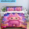 3PCS Fantasy Labu-bu Unicorn Journey 3pcs Bedding,Including 3PCS Duvet Cover And 2pcs Pillowcases Perfect for Christmas,Ideal for Bedroom, Dormitory