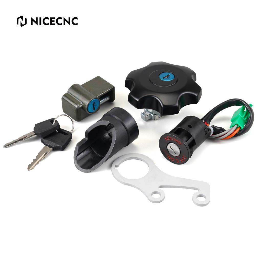 NICECNC For Suzuki DRZ400 DRZ400S DRZ400SM DRZ 400 S 400SM 2000-2023 Motorcycle Ignition Switch Fuel Gas Cap Seat Lock Key Set