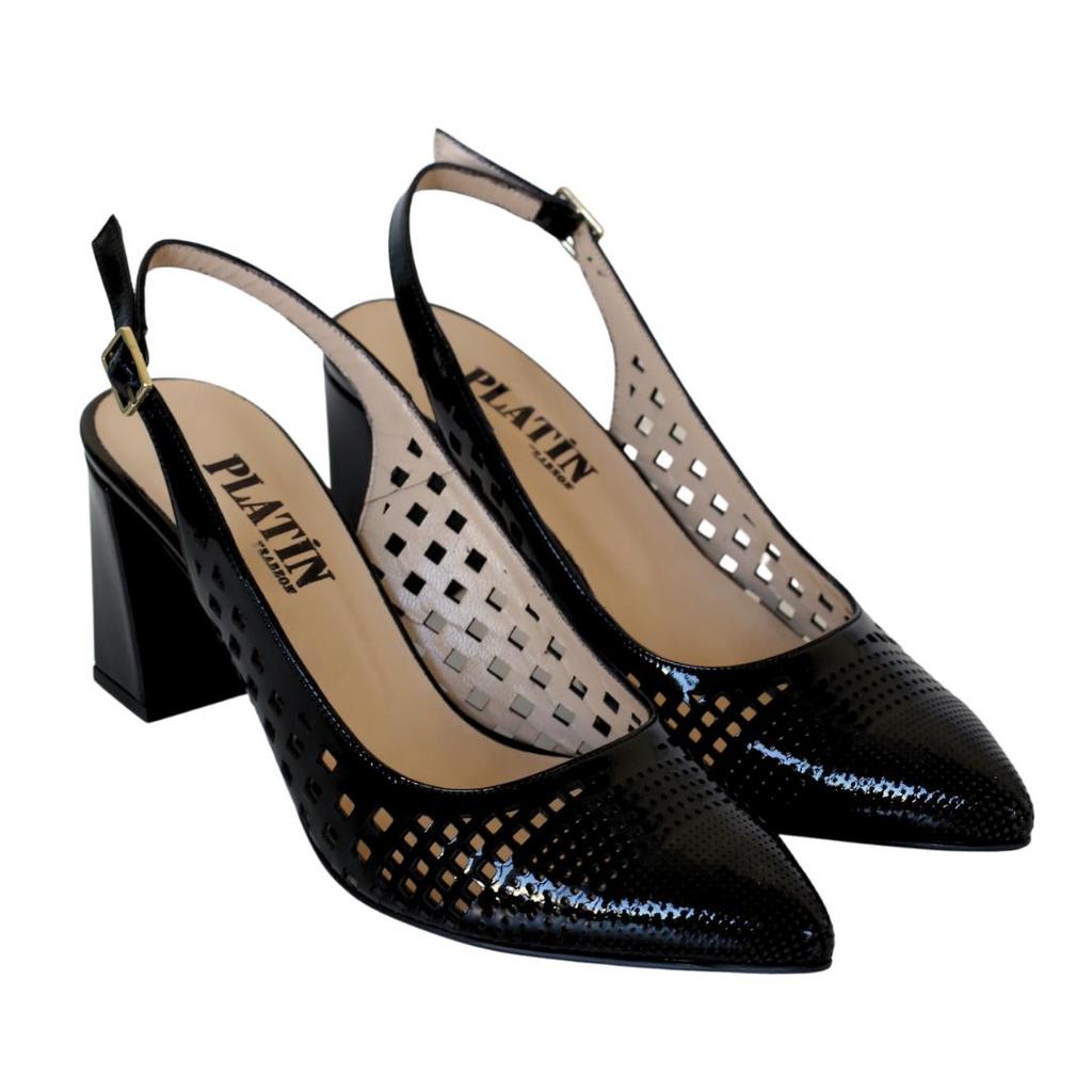 Женские туфли из натуральной кожи из специальной коллекции на высоком каблуке