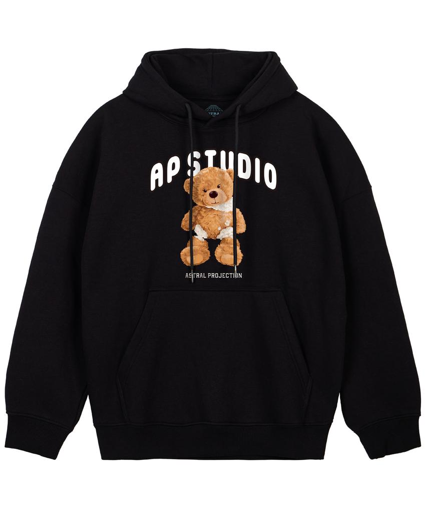 Худи оверсайз с широкими плечами Baby Beardoll_Черный
