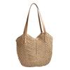 Большая соломенная сумка в стиле ленивой плетеная сумка для хранения вещей Большая вместительная сумка для поездок на работу Сумка-тоут для пляжа на берегу моря Плетеная пляжная сумка