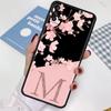 Чехол для Samsung Galaxy A52 A12 A32 A51 A21s A71 A13 A53 A22 A31 A72 A03 A02s Чехол для телефона На заказ Цветок сакуры Инициал М