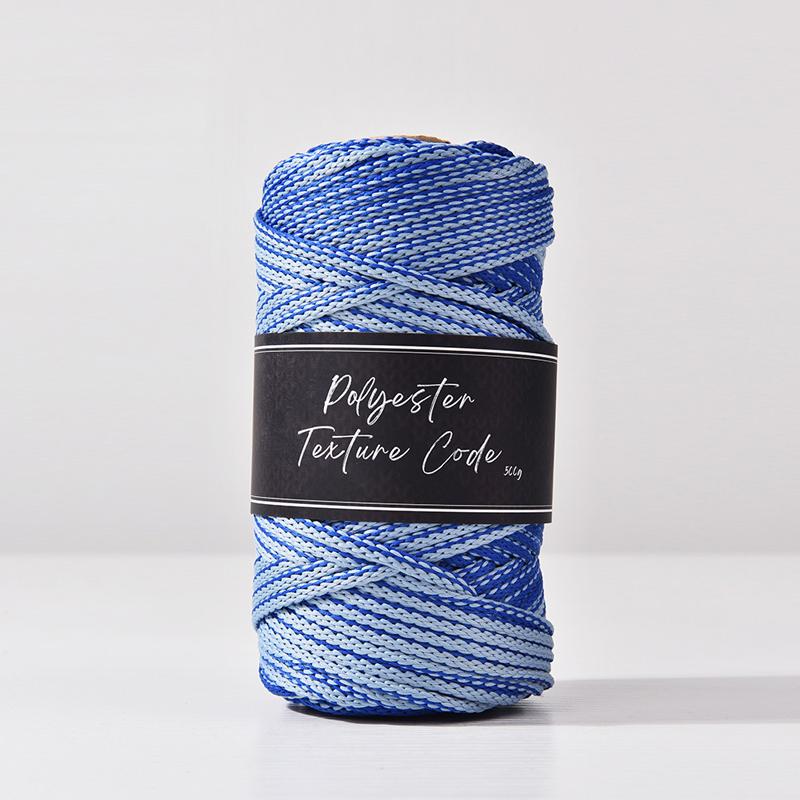 5 мм Двухцветный смешанный 5 мм Полиэстеровый плетеный шнур, Ручная вязка для сумки, ковра, вязальной пряжи, нить для браслета из конского волоса, 70 ярдов
