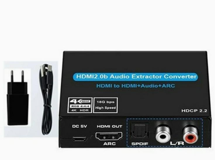 4K120Hz HDMI 2.0 Аудио Сплиттер с поддержкой Оптического входа и ARC для 5.1 Звука