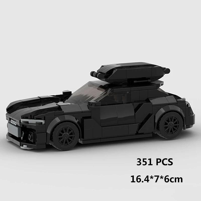 MOC Скоростной супергоночный автомобиль, модель гоночного автомобиля, строительные блоки, раллийный спортивный пикап, игрушечный город, технический рождественский подарок