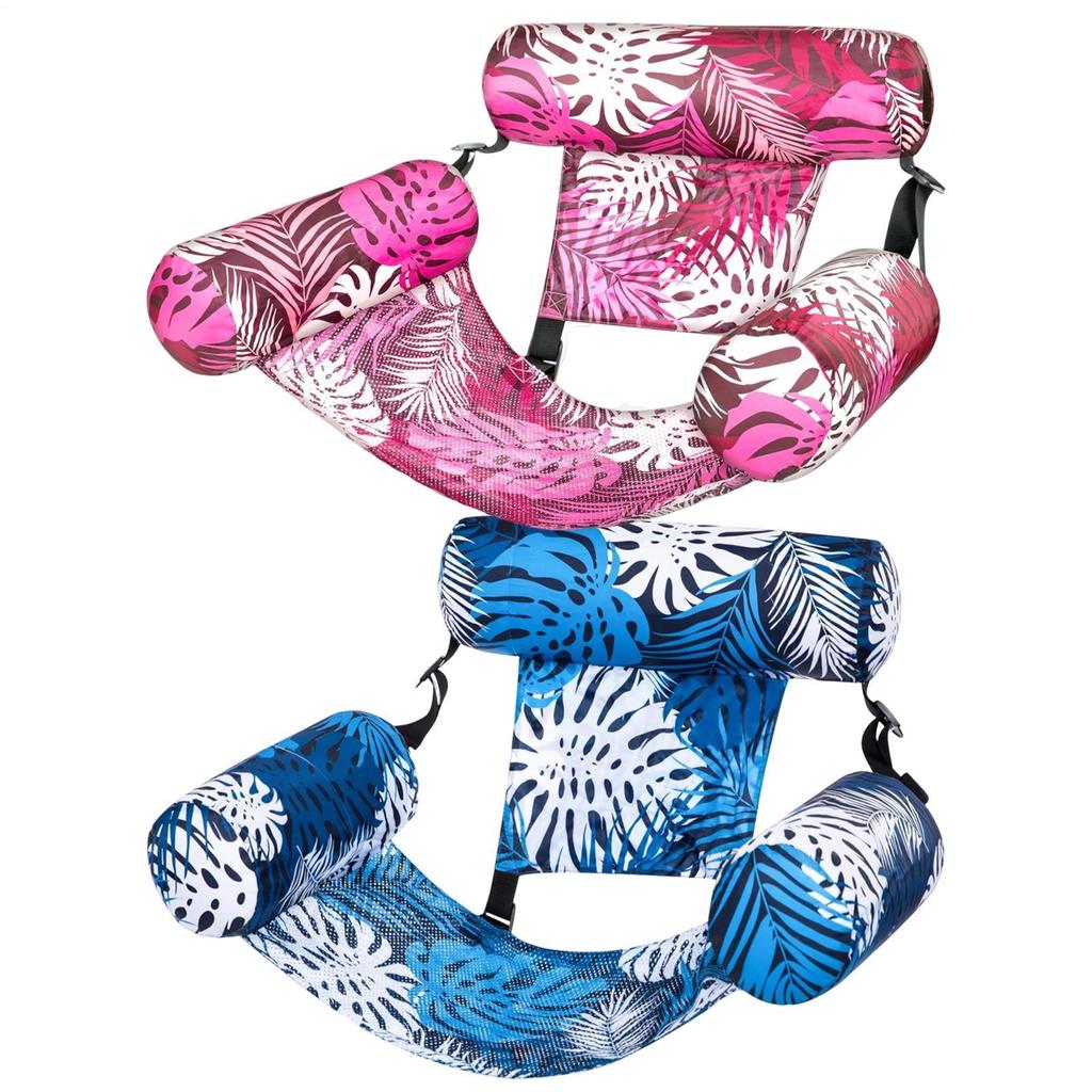 Inflatable pool hammock chair Floating water lounge bed Foldable swimming pool recliner Heavy-duty Pool Floats