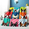Cute Cartoon Puppy Blanket - Lightweight Flannel Throw for Sofa and Bed ,Digital Printed Blanket with Soft & Worm Flannel Fabric