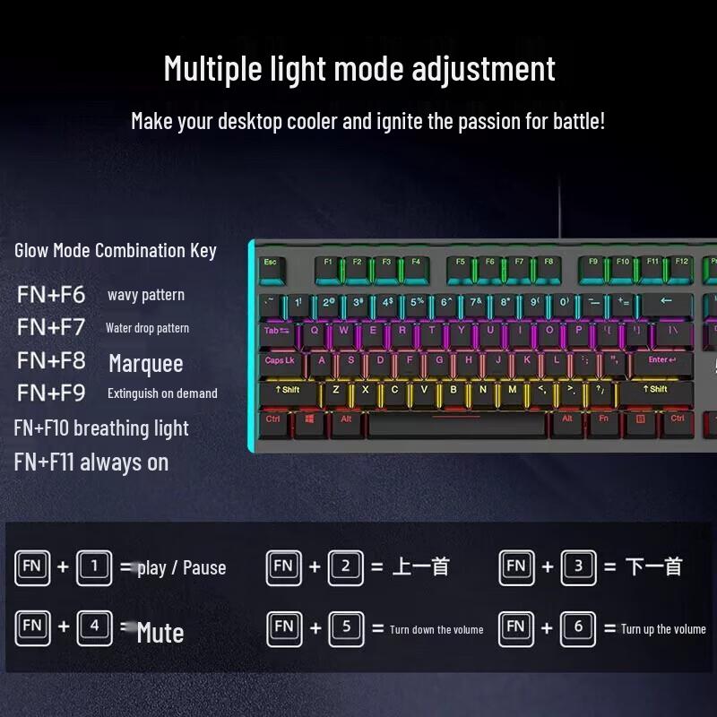 DAREU LK165pro Dream Axis RGB Wired Gaming Mechanical Keyboard