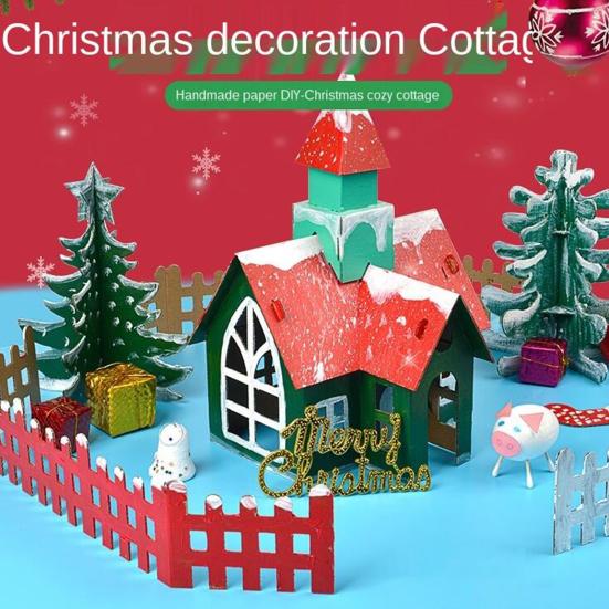 1 Набор Интерактивный Сделанный вручную DIY Сборочный комплект Бумажный Креативный Форма дома DIY Сборочные Аксессуары для детей