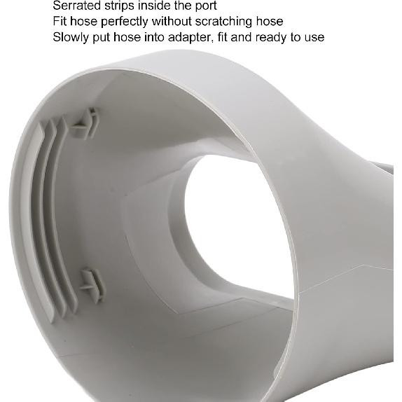 Адаптер выхлопного шланга кондиционера Hilitand, Диаметр 5,9 дюйма, Овальное вентиляционное отверстие, Эффективная экономия энергии, Зубчатые полосы, Царапины ABS