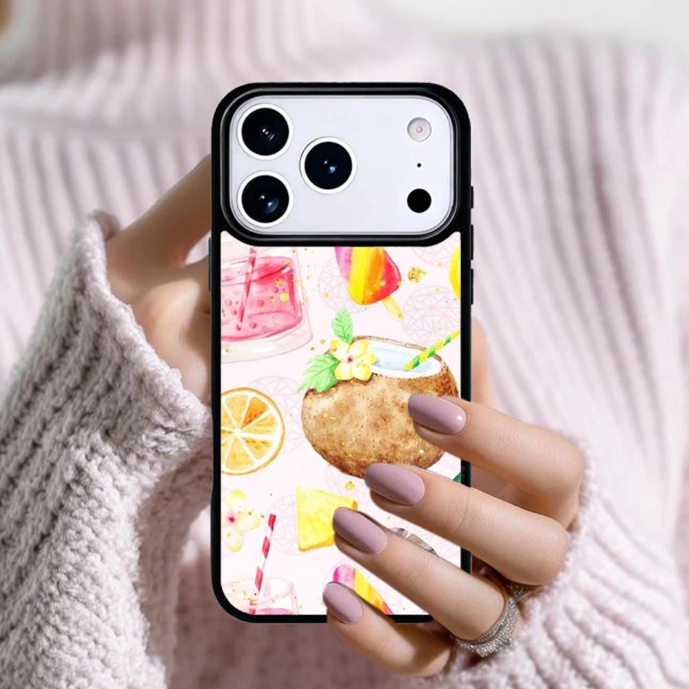 summer Fruit Coconut on the beach Phone Case For Apple iPhone 17 Air 16E 15 14 Plus 13 12 11 Pro Max Mini Funda Cover