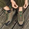 Походные ботинки, повседневные кроссовки, мокасины с круглым носком, нескользящие мужские осенние кроссовки, военные ботинки, кожаные модные зимние ботинки для мужчин