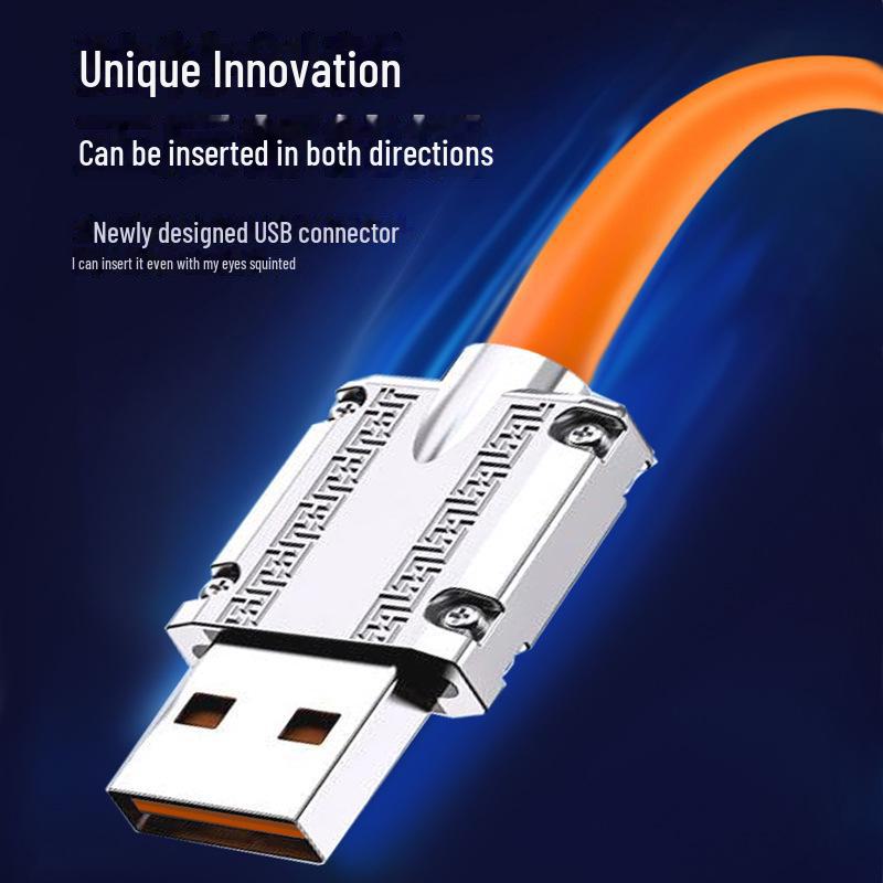 6A вращающийся локтевой сверхбыстрый зарядный кабель Type-C для телефонов vivo, Huawei, Apple, OPPO