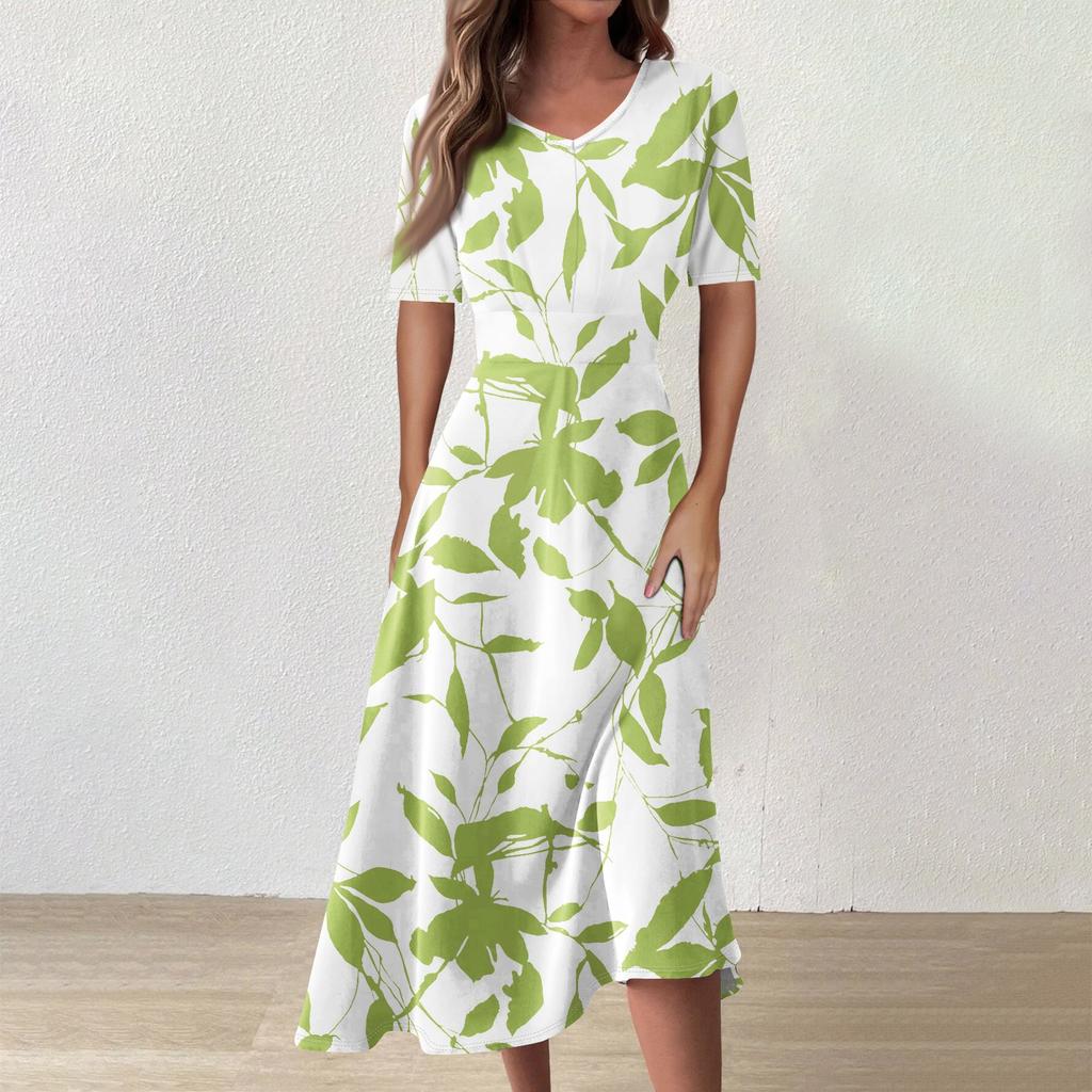 Женское повседневное модное платье-миди без рукавов с цветочным принтом и нерегулярным подолом с круглым вырезом