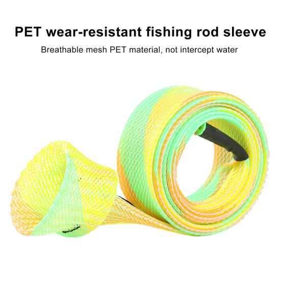 Чехол для удочки 170 см с наконечником с заглушкой, эластичная дышащая сетка, легкая складная защита для удочки, аксессуары для рыбалки