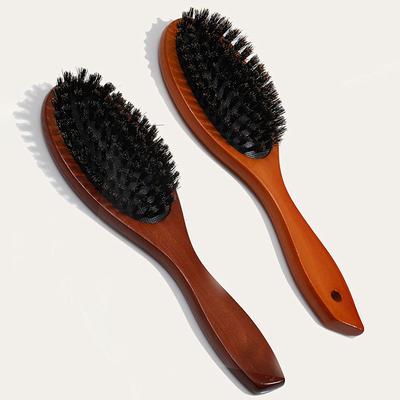 Расческа для бороды из щетины кабана, расческа с воздушной подушкой, деревянная ручка, щетка для чистки, парикмахерские унисекс, антистатические инструменты для укладки волос, салон