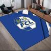 FC Luzern Flannel Pattern Square Carpet,Area Rug,Carpet Rug for Living Room Bedroom Sofa Playroom Decor,Non-slip Floor Mat