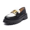 Женская обувь, лоферы, весенняя школьная женская обувь из натуральной кожи на толстой подошве в британском стиле, женские туфли большого размера