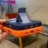 Роскошный складной держатель-подставка магнитный для Magsafe матовый чехол для iPhone 17 16 15 14 13 12 11 Pro Max Plus с большим окном защитный бампер