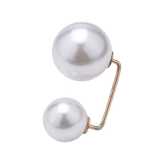 Clothes Brooch Classic Simple Graceful Fine Workmanship Fixed Clothes Simulation Pearl Pin for Dating