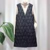Autumn Winter Mid-length Down Cotton Vest Women's Loose V-neck Warm Light and Thin Coat Women Sleeveless Waistcoat Jacket FemaleTops