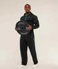 Мужская фитнес-футболка с длинным рукавом и капюшоном GYMSHARK Onyx с высокой эластичностью
