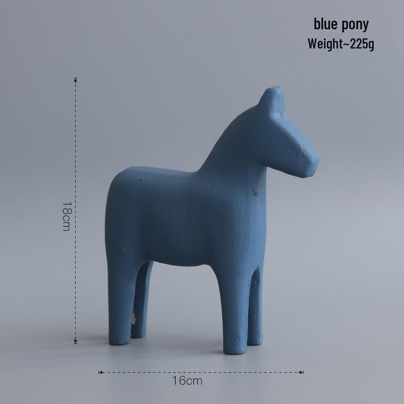 Деревянное украшение в скандинавском стиле Моранди в виде лошади для декора дома, офиса или гостиной