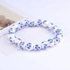 Сине-белый фарфоровый керамический браслет из бусин - этнический стиль, креативные аксессуары ручной работы для украшений в национальном стиле