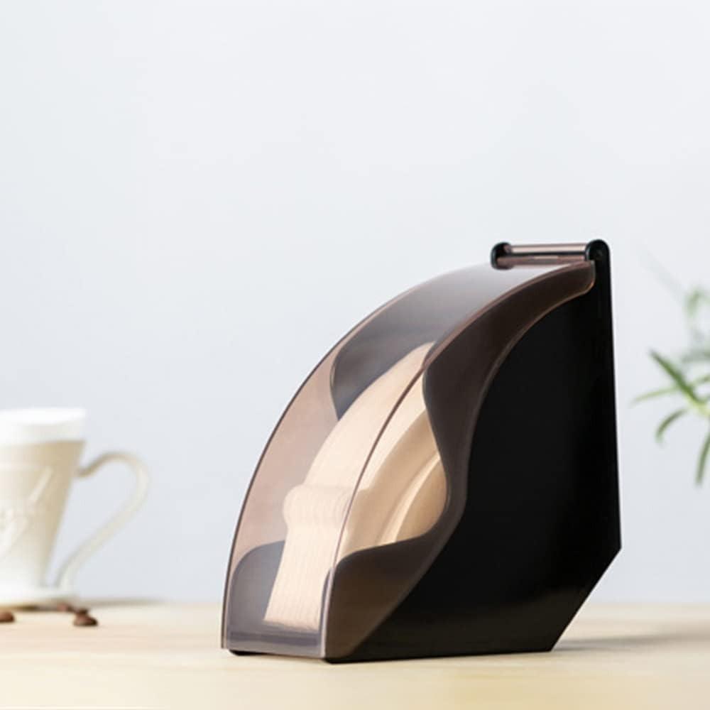 Hand brew Coffee Filter Paper Storage Box Filter Paper Storage Rack with Dust Cover Coffee Filter Paper Tool Can Hold 200 Sheets