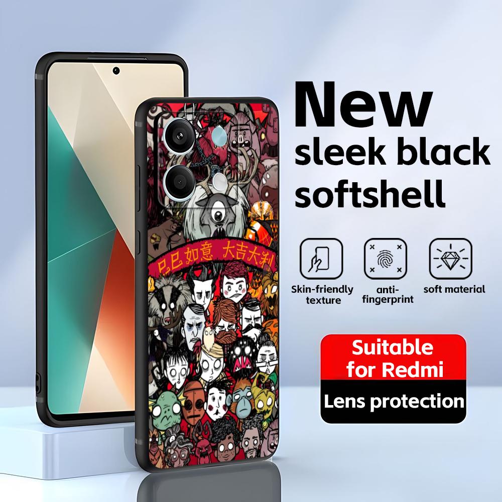 HOT Game Don't Starve Phone Case For Redmi Note 14 13 12 11 Pro Plus S 5G 14C A3 Soft Black Phone Cover