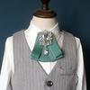 Polyester Rhinestone Bow Tie Solid Color Shirt Collar Luxury Ribbon Bow Tie  Daily