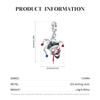 Кулон "Розовое яблоко" из стерлингового серебра 925 пробы в форме сердца с медведем, подвеска-подвеска для женщин, браслет, ювелирные изделия, доступный модный подарок