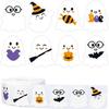 500Pcs/Roll Funny Halloween Decorative Stickers Cute Pumpkin Ghost Skull Spider Bat Label Decal Graffiti Stickers Diy Phone