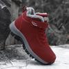 Men Plush Ankle Boots Platform Anti Slip Women Winter Warm Cotton Shoes Wear-resistant Casual Walking Thick Bottom Shoes 2024