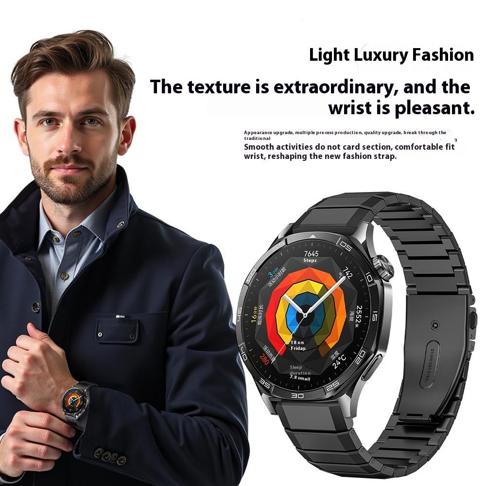 22 мм универсальный ремешок для часов из титанового сплава с бамбуковыми сегментами