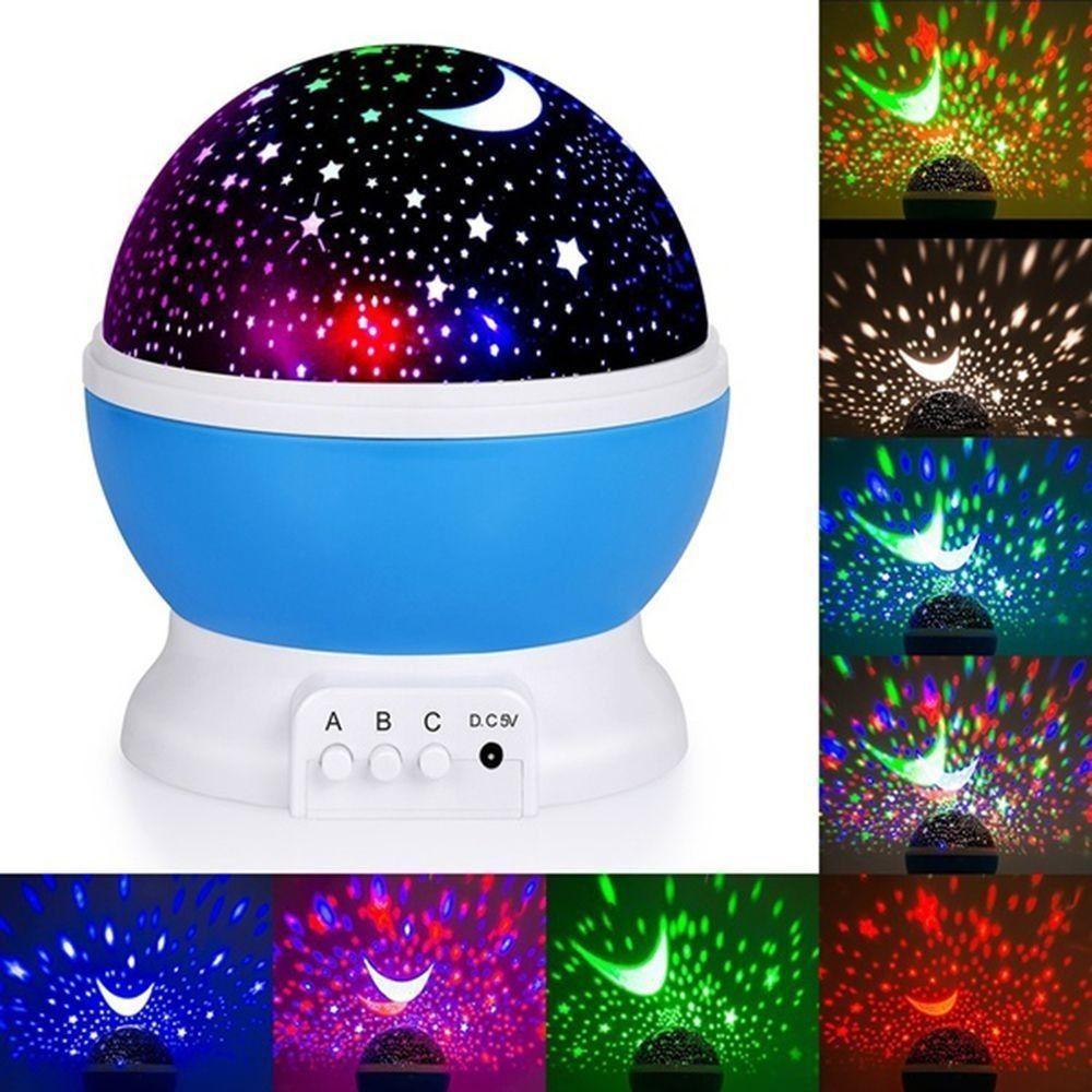 Romantic Star Sky Projector Lamp Baby Bedroom Gift Home Decoration Rotation LED Night Light