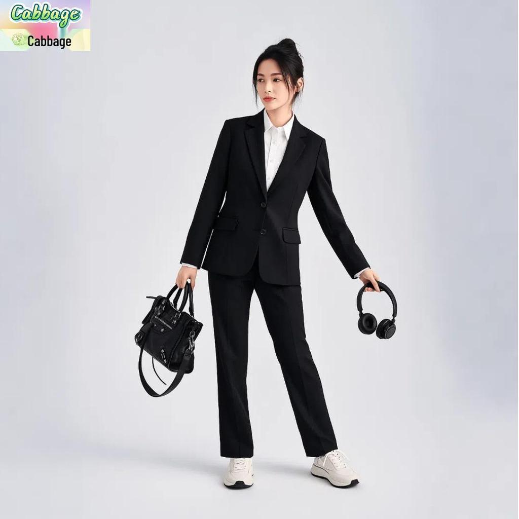 Spring Autumn Slim Fit Professional Suit Set for College Interviews and Formal Wear
