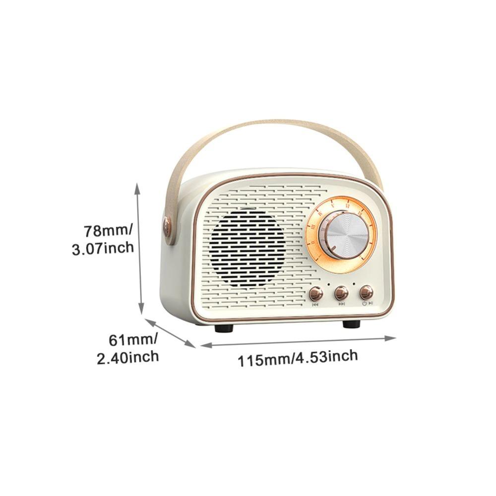 Retro Classical Music FM Receiver Mini Radio Bluetooth-compatible 5.0 Bluetooth Speaker With MIC