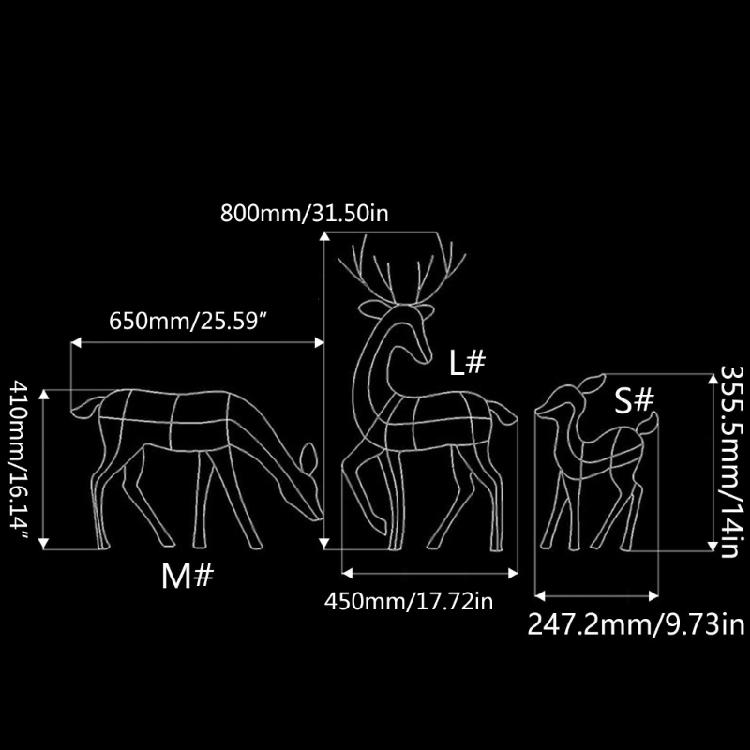 Обновленная рождественская фигура оленя со светом для улицы, садовые украшения для двора