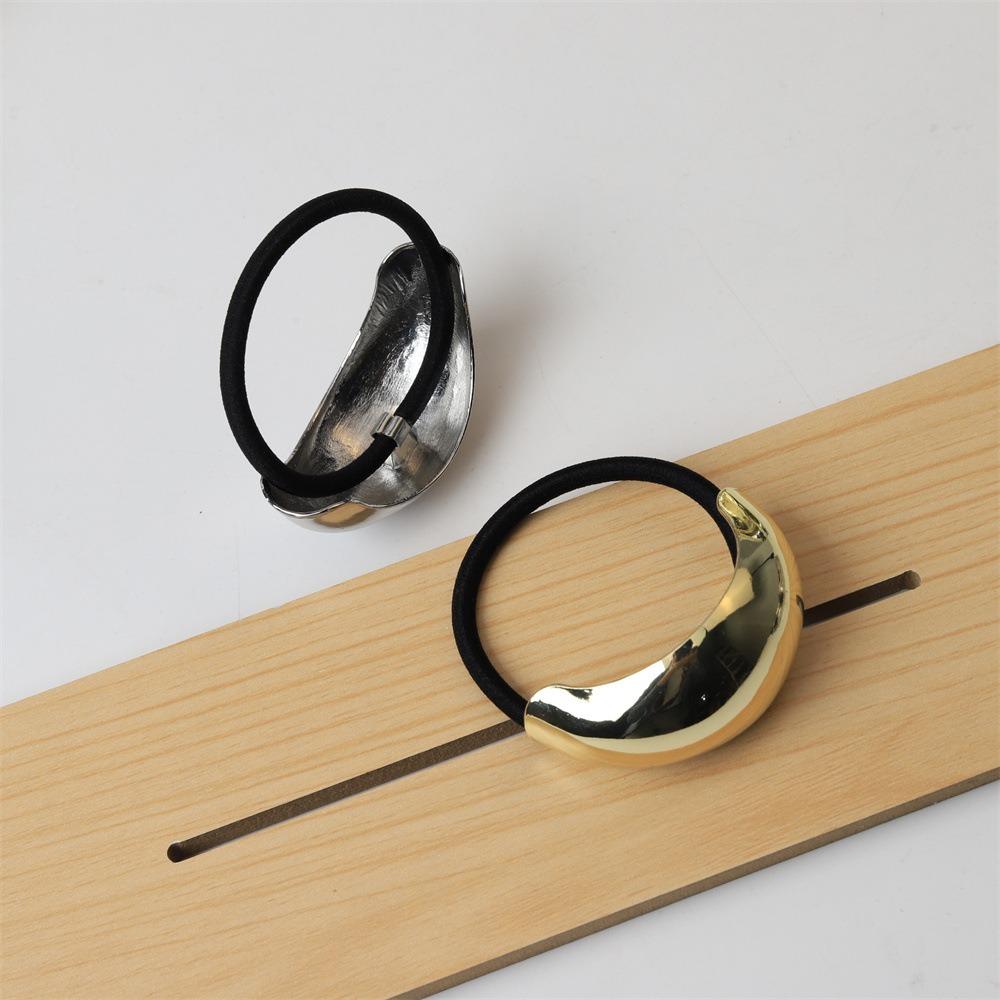 Металлический кованый арочный пучок родиевая повязка на голову большая эластичная резинка для волос высокое качество заколка для волос для хвостика