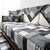 Black-and-white Houndstooth Sofa Cushion Four Seasons Universal Non-slip Cover Light Luxury Style Simple Sofa Cover Cushion