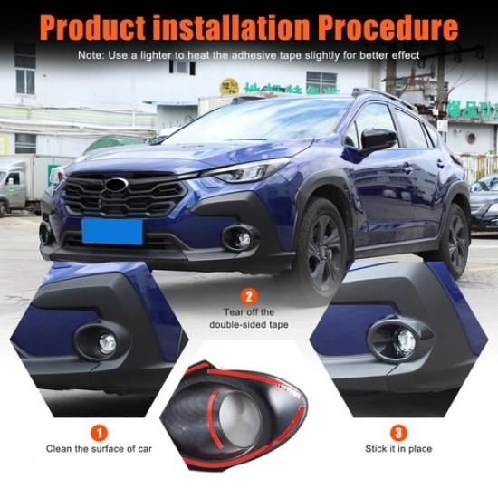 ABS Карбоновое волокно Накладка на переднюю противотуманную фару для Subaru Crosstrek -24