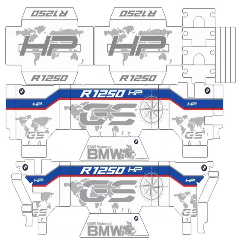 Motorcycle trunk top side luggage sticker, side box sticker Motorcycle modification sticker for BMW R1200GS slip on BMW R1250GS