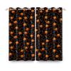 2 шт./набор Ужасы Хэллоуин Оконная занавеска Летучая мышь Паук Тыква Привидение Дом с привидениями Домашний декор Затемняющие шторы из полиэстеровой ткани